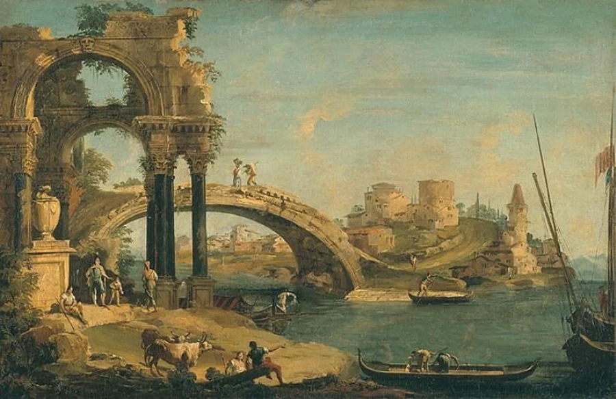 Veduta fantastica con ponte - Gallerie dell'Accademia, Venezia